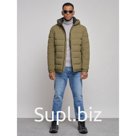 Куртка спортивная мужская зимняя, размер 54, цвет хаки