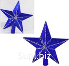Christmas tree topper Star 20x2.2x20cm Color: blue