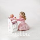 Highchair with soft seat (collection "Diamond star" white) Article: 73319
