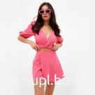 Топ рубашка женский MIST Summer time, розовый, размер 42