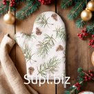 Варежка-прихватка Christmas tree, 20×28 см, саржа, 100% хлопок, ватин 250 г/м²