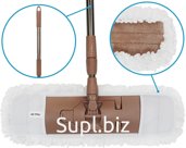 NataM microfiber mop. Head size: 58x18 cm. Handle height: 89-140 cm. Color: beige.