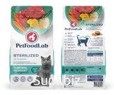 PetFoodLab сухой полнорационный корм для стерилизованных кошек всех пород "Телятина, рис, амарант и морковь"  2 кг.
