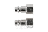 HOEGERT Штуцер с муфтой соединительной F1/4", 2шт.