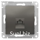 Розетка SE ATLASDESIGN, компьютерная, RJ45, механизм, цвет сталь