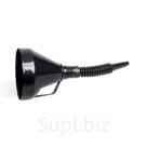 Воронка пластиковая автомобильная ALMEGA съемный  шланг,с сеткой-фильтром, диам. 135мм, длина 380мм