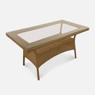 Стол Kipr 1400х820 СТ (без упаковки) Американский орех, RAL 8011, CT.Прозрачное