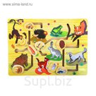 Лабиринт логический «Чем питаются животные»