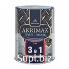 Грунт-эмаль 3в1 быстросохнущая матовая Akrimax-Рremium темно-серая 0,8 кг