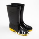 Сапоги резиновые женские, черный+желтый, размер 40
