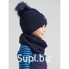 Комплект для мальчика: шапка, снуд, размер 50