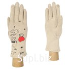 Перчатки женские, безразмерные, цвет бежевый