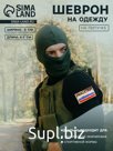 Шеврон на одежду «Россия», на липучке, 8.5×5 см, разноцветный