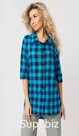 Рубашка в клетку бирюза