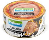 Тунец в растительном масле с дымком, ж/б с ключом. ТМ Makenzi. Масса нетто 1шт.: 180 г ± 7 г.
