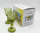 Рюмки из цветного стекла, зеленый
