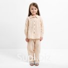 Костюм (рубашка и брюки) детский KAFTAN «Муслин», размер 30 (98-104 см), молочный