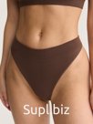Трусы стринги со средней посадкой (M/L 44-46, Шоколад)