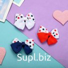 Зажим для волос "Бантик" цветной горох, 5,5 см