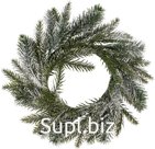 Decorative coniferous wreath. Size: 35x10 cm.