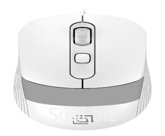 Мышь Оклик 310M белый/серый оптическая (2400dpi) USB для ноутбука (3but)