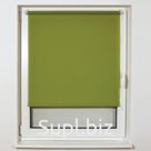 Штора рулонная BRABIX 40×175 см, текстура - лён, защита 55-85%, 200 г/м2, зелёный S-32, 605969