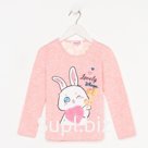 Лонгслив для девочки, цвет розовый меланж, рост 92