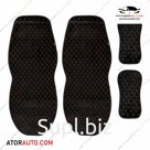 Универсальные накидки Alcantra Luxe на два передних сиденья. Ромб. Алькантара. Цвет: Черный/Золото