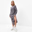 Платье с разрезами макси женское MINAKU: Casual collection, графит, размер 50
