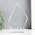 Стела наградная стекло "Айсберг" 17х13х4,5 см