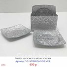 Блюдца акриловые для чайных пакетиков (х96) SILVER