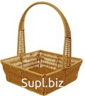 Square basket 22x22x8 cm with handle
