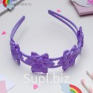 Ободок для волос "Цветы" 4 см роза, микс