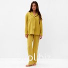 Комплект женский (рубашка, брюки) KAFTAN "Basic" р. 52-54, охра