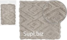 Decorative pillowcase, 45x45cm, diamond-shaped, with zipper. Color: beige (flannel).