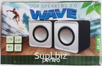 Колонки PERFEO PF-128W Wave, 2x3W, белые