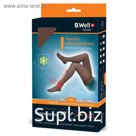 Чулки компрессионные B.Well JW-225 плотные с ажурным верхом, 2 класс, размер 3, цвет Cappuccino