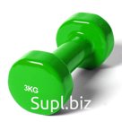 Гантель виниловая 3.0 кг (зеленая)