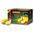 Чай TEEKANNE (Тиканне) «Mango&Zitrone», зеленый, манго/лимон, 20 пакетиков по 2 г, Германия