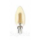 Светодиодная лампа свеча PLED OMNI C35 8w E14 3000K Gold 230/50  Jazzway