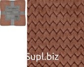 Zigzag decorative flannel bedspread, 180x200cm, density 250g/m2, color: mocha mousse