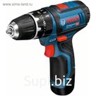 Дрель BOSCH GSB 12V-15 (06019B6906), аккум, ударная, 12В, 2x2 А/ч, 380/1300 об/мин