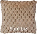Decorative pillow 45x45cm, honeycomb, faux fur