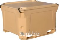 Контейнер 1230х1030х820 мм с крышкой, арт. RIC 660 бежевый, код: 01322