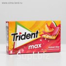 Жевательная резинка "Trident max" со вкусом Арбуза и Персика, 27 г
