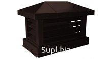 Дымник на трубу с жалюзи 520х390мм 0,5 GreenCoat Pural Matt с пленкой RR 887 шоколадно-коричневый (RAL 8017 шоколад)