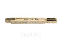 HOEGERT Метр складной деревянный 1м, усиленные крепления