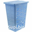 Корзина для белья Виолетта 30 л голубая 1/1