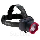 Фонарь аккумуляторный, налобный H1W LED 1Вт, 2 режима, АКБ, 0.5А.ч, ЗУ 220В