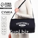 Сумка спортивная, 40 см х 24 см х 21 см, цвет чёрный